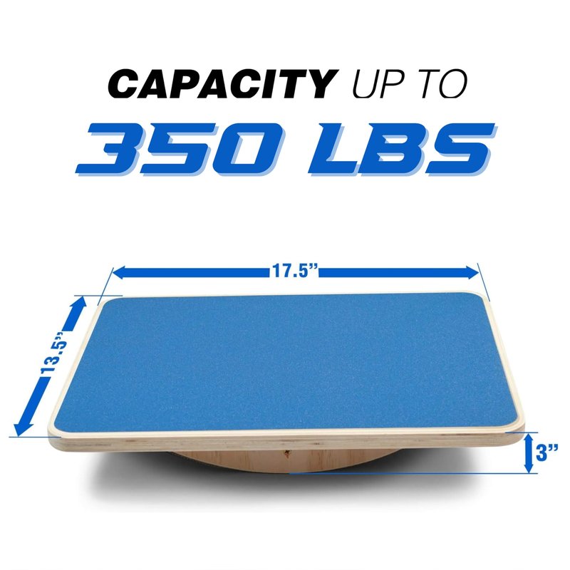 Yes4All Professional Rocker Balance Board, Wobble Board for Adults Anti-Slip| 17.5” Rocker Board, Standing Desk Core Strength Wooden Balance Board
