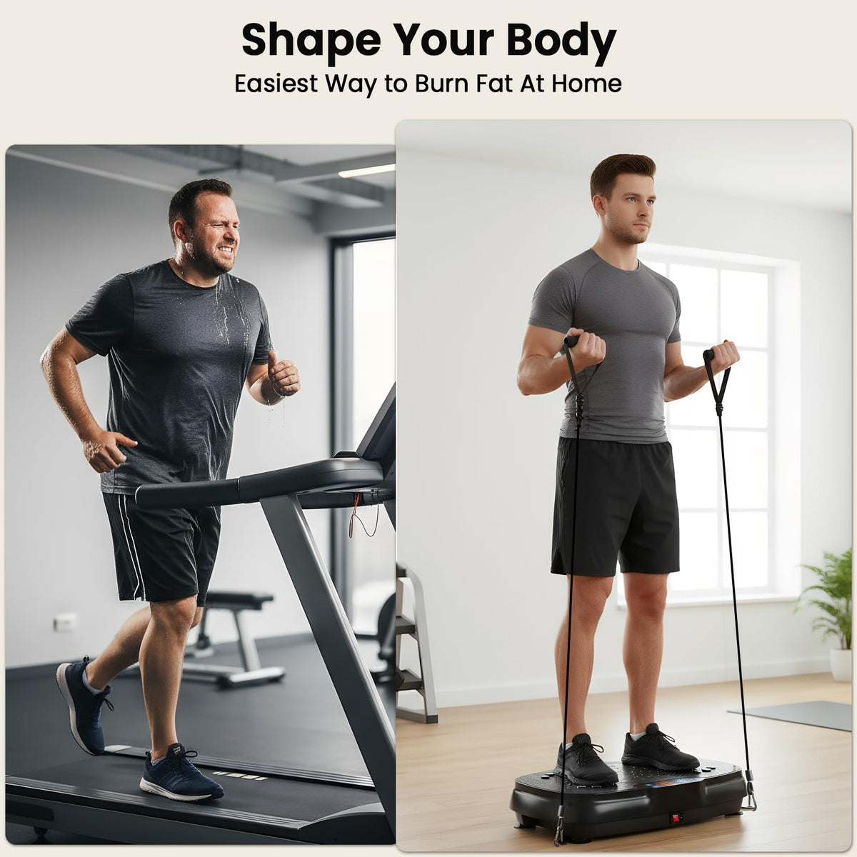 Vibration Plate Exercise Machine: TISSCARE Vibrating Plates for Weight Loss and Lymphatic Drainage, 400lbs Shake Plate Whole Body Workout Platform for Home Fitness Fat Burner Gifts