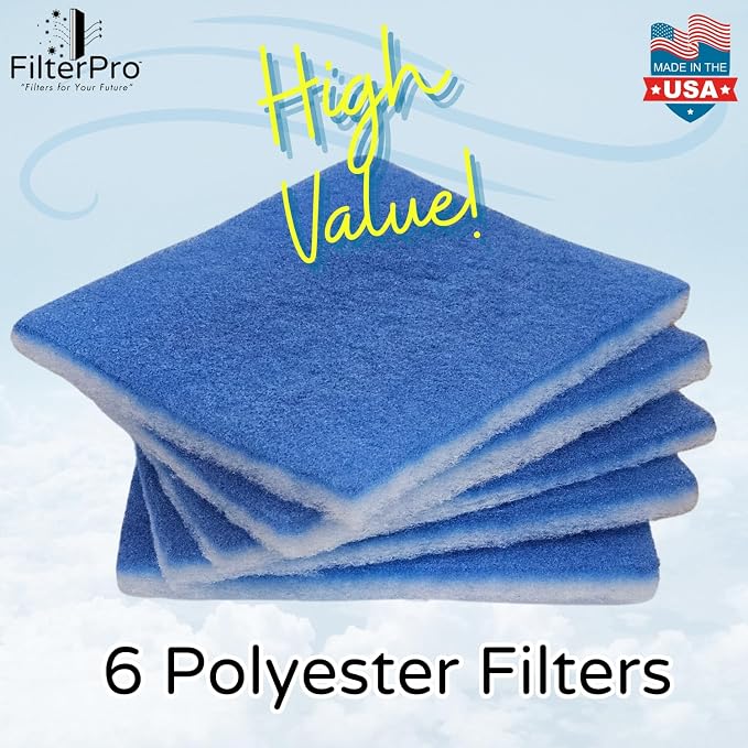 6-Pack of Polyester Filters for BetterVent Indoor Dryer Vent | Clean Laundry
