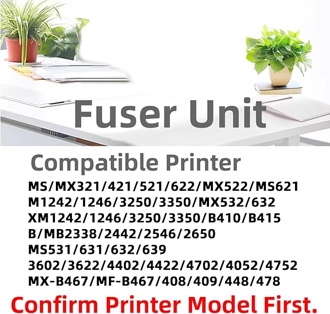 HAO SHI XIANG Remanufactured Fuser Unit Fuser Maintenance Kit Compatible for MS321 MX321 MS521 MX521 3602 3622 4402 4422 4702 4052 4752 e-Studio 408 409 448 478 B410 B415 MX-B467 MF-B467 Printer