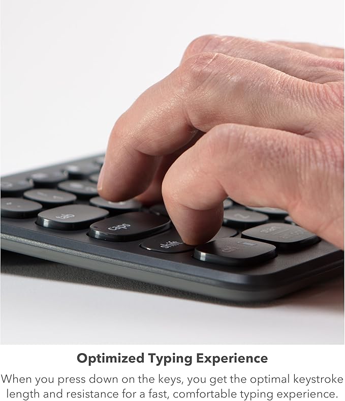 ZAGG Pro Keyboard 17 - Full-Size Wireless Charging Desktop Keyboard - Multi-Device Pairing - Compatible with Windows, macOS, iOS, Android, ChromeOS - Ergonomic Design for Efficient, Comfortable Typing