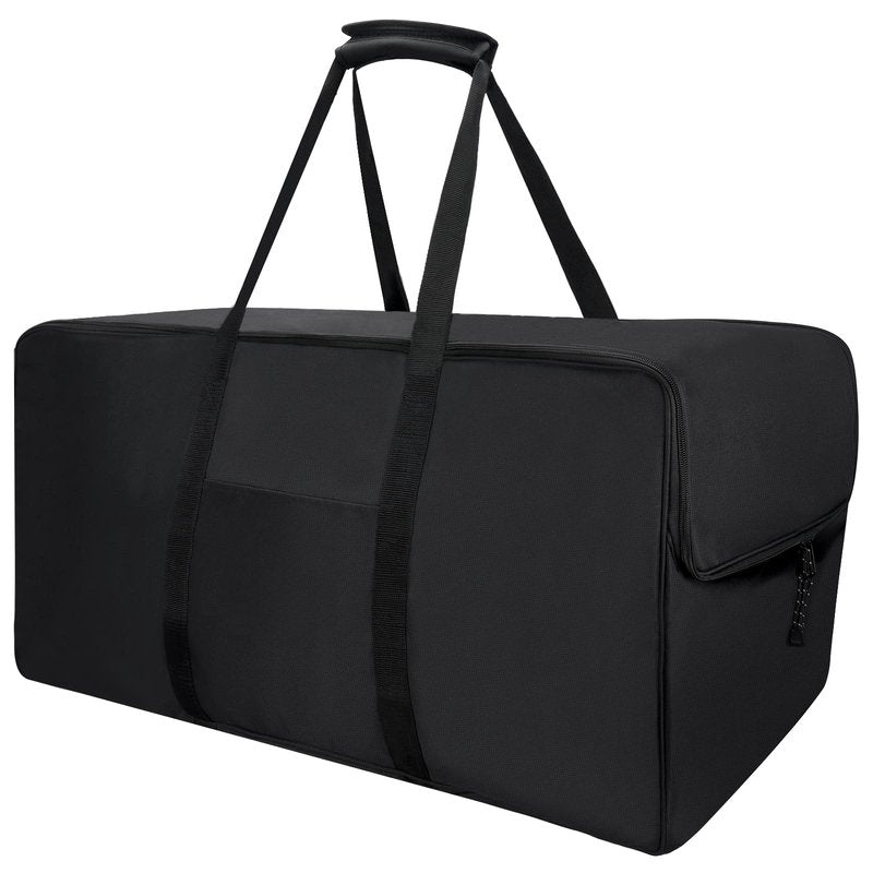 Extra Large Travel Duffle Bag - Heavy Duty Sports Gym Equipment Bag for Traveling & Camping (Black, 32.6-Inch)
