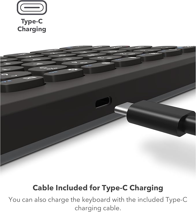 ZAGG Pro Keyboard 17 - Full-Size Wireless Charging Desktop Keyboard - Multi-Device Pairing - Compatible with Windows, macOS, iOS, Android, ChromeOS - Ergonomic Design for Efficient, Comfortable Typing