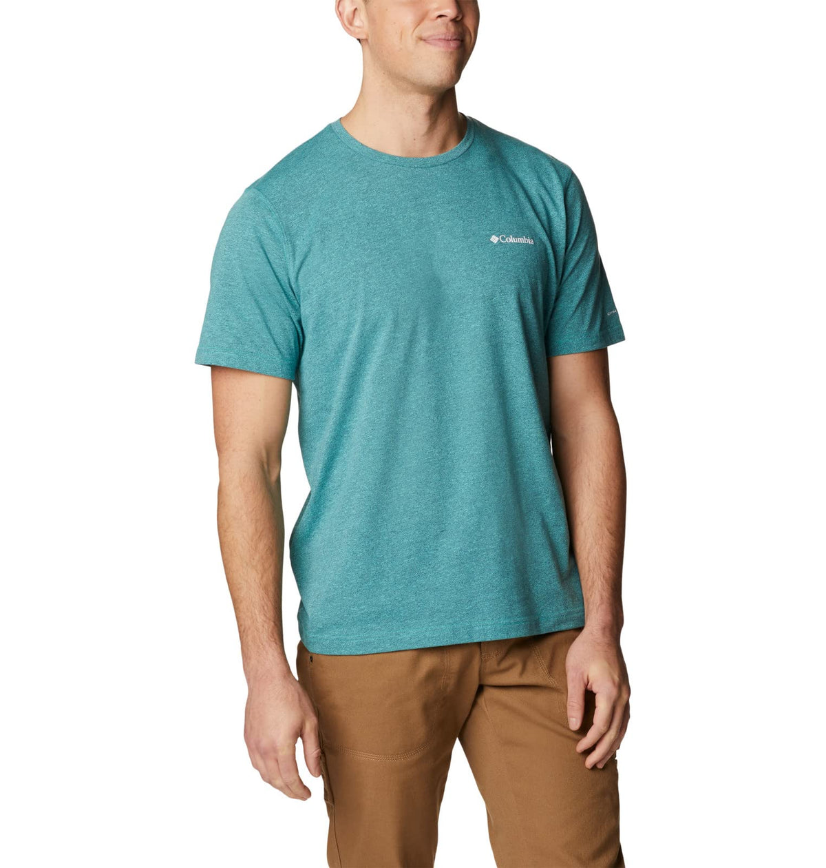 Columbia Men's Thistletown Hills Short Sleeve, Electric Turquoise/Collegiate Navy, 5X Big