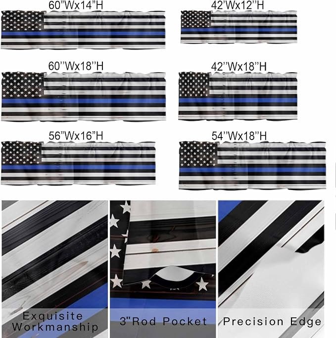 American Flag Valances for Windows, 1 Panel