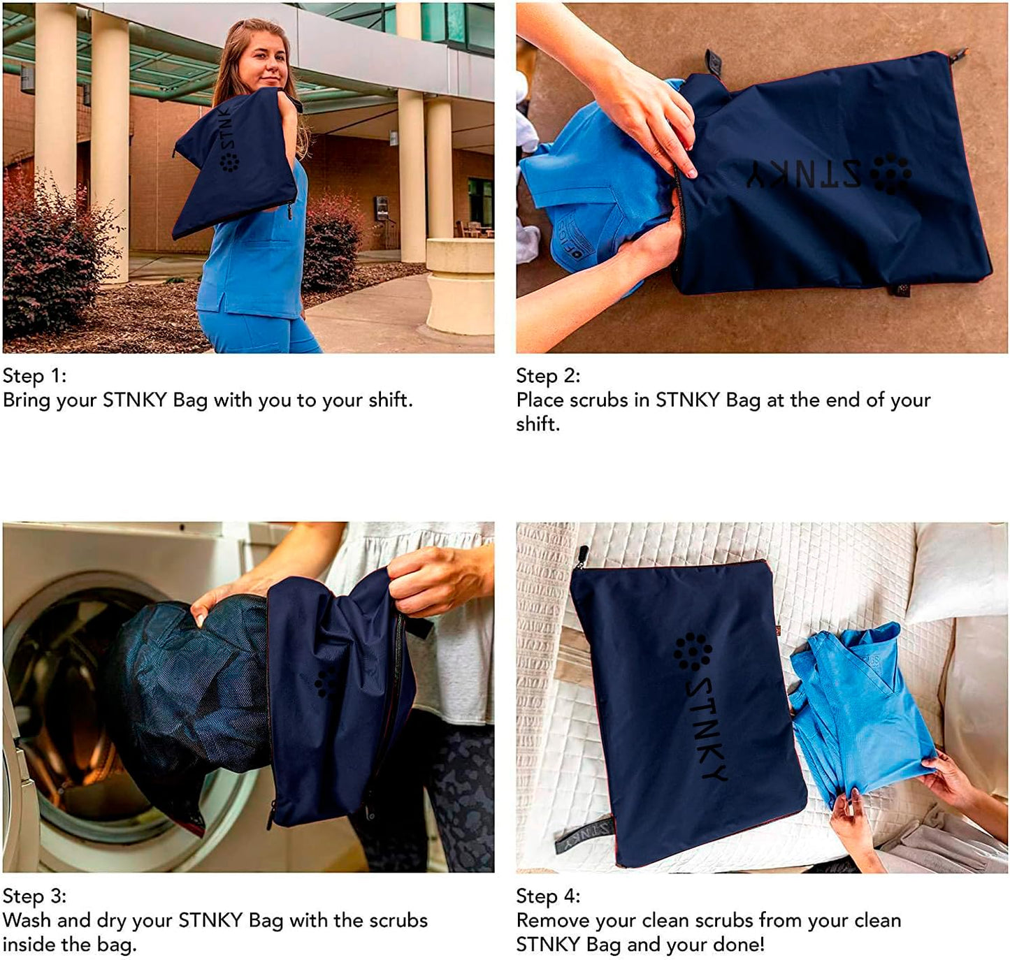 STNKY Bag Pro - Laundry Bag - Wash Bag for Health Workers, Sports, Fitness & Travel