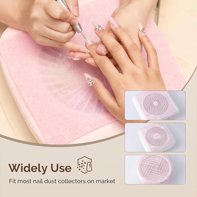 MelodySusie 200 Sheets Nail Dust Collector Filter Paper, Disposable Dust Vacuum