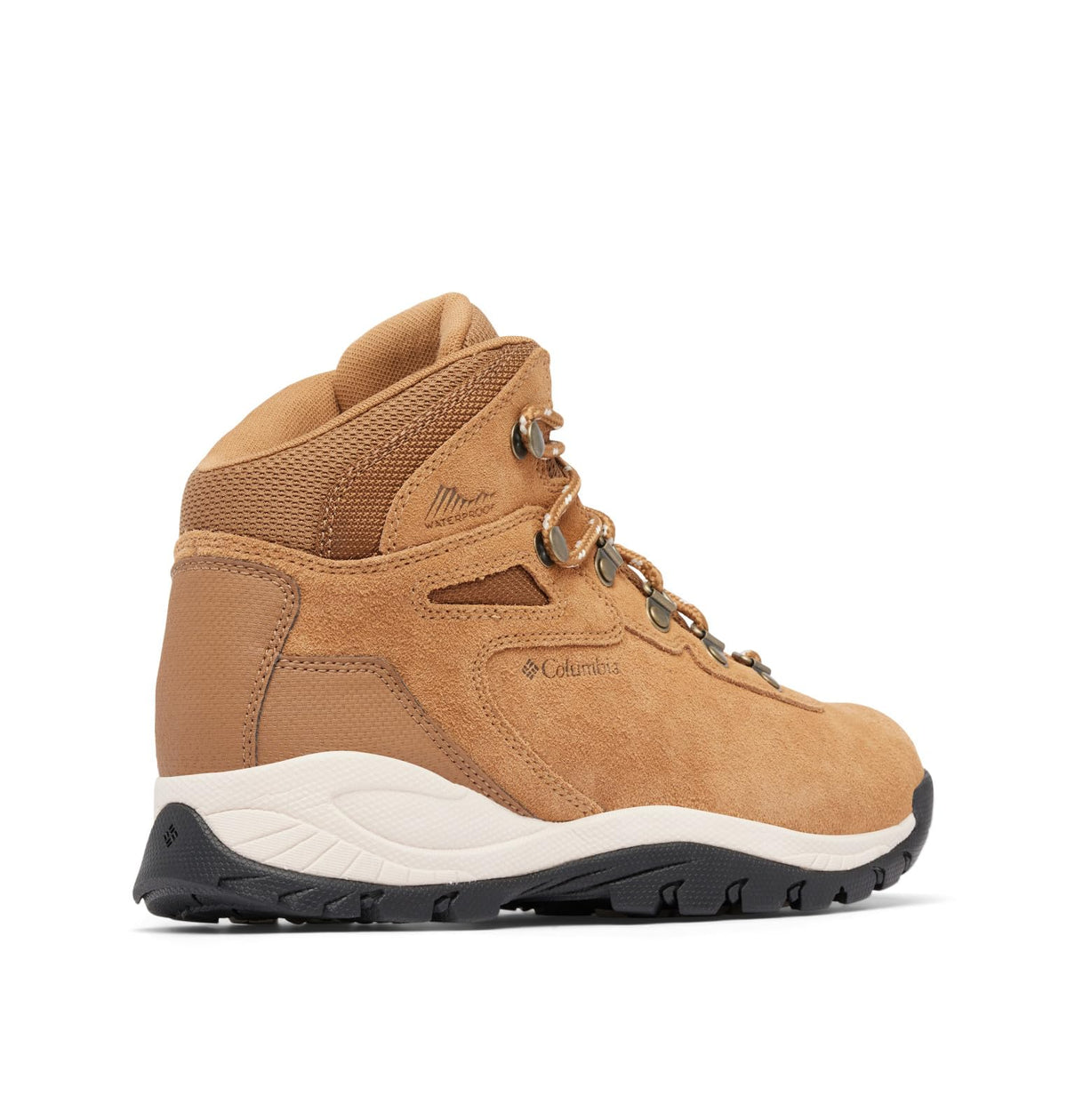 Columbia Womens Newton Ridge Plus Waterproof Amped, Elk/Dark Stone, 6 Wide