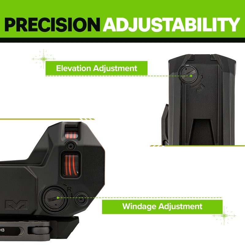 Meprolight Mepro M22 Self-Illuminated Reflex Sight, 3.5/40 MOA Bullseye, Amber Reticle, Fiber-Optic & Tritium, Night Vision Compatible, Rugged Design (56223200)
