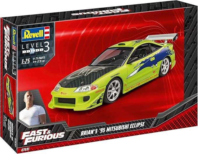 Revell 07691 Brian's 1995 Mitsubishi Eclipse (Fast & Furious) 1:25 Scale Model Kit