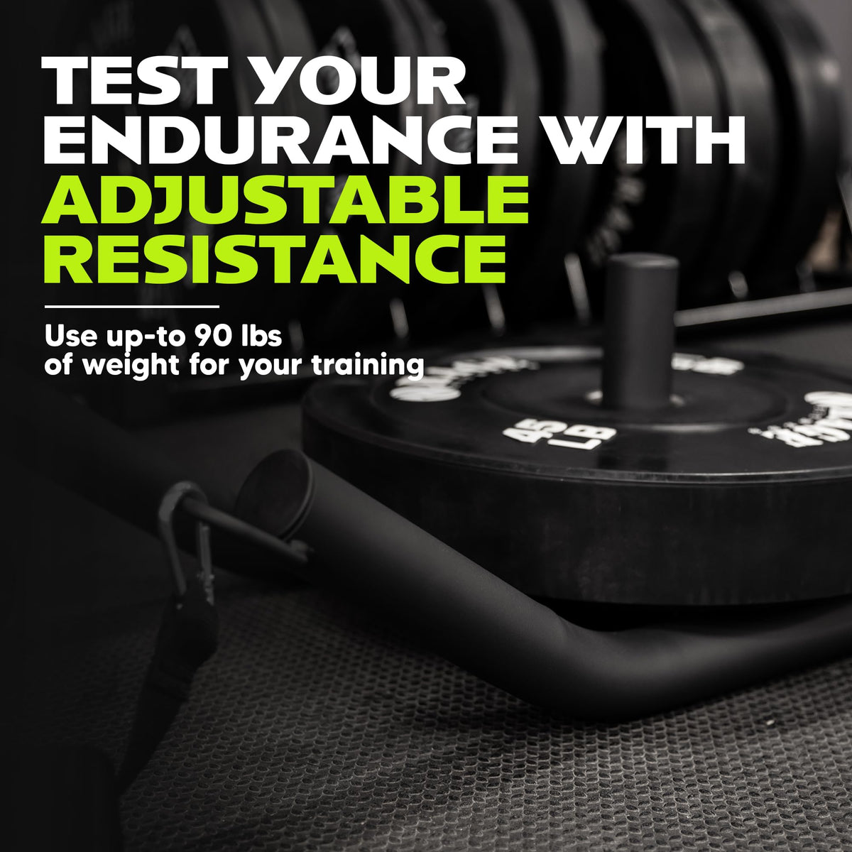 Rage Fitness R2 Weight Training Pull Sled with Harness. 90 LBS Capacity & 6.5 Feet Strap. Power Speed Sled Ideal for Endurance and Weight Training. Compatible with Bumper Plates (Black)