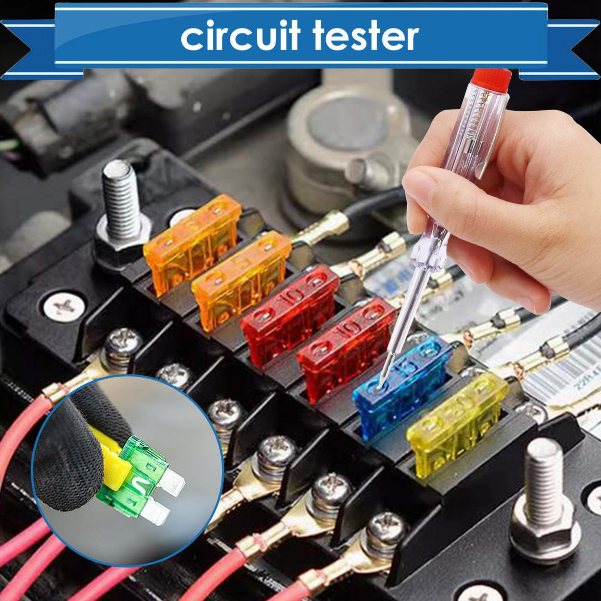 Eoppen 320Pcs Car Fuses Assortment Kit with Fuse Puller and Tester, Standard & Mini & Low Profile Mini Fuse Kit, Low and Tall/STD Profile Box Shaped Automotive Fuse
