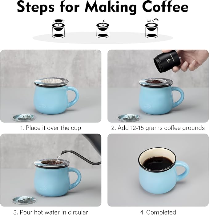 SUNYA Coffee Filters, with Wide Rim