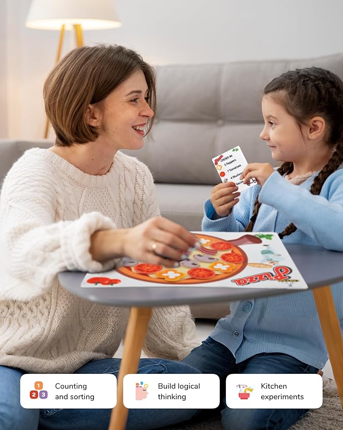 CHEFAN Pizza Counting Toddler Toys, Toddler Number Learning Toys, Preschool Math Games, Manipulatives for Preschool