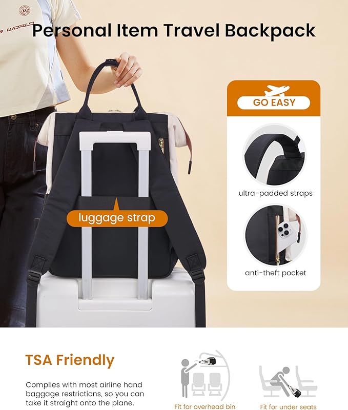 LOVEVOOK Puffer Laptop Backpack for Women, 17 Inch Work Backpack purse for Nurse Teacher, College Back to School Bookbag for Teen Girls, Personal Item Travel Bag Computer Daypack for Daily Commute