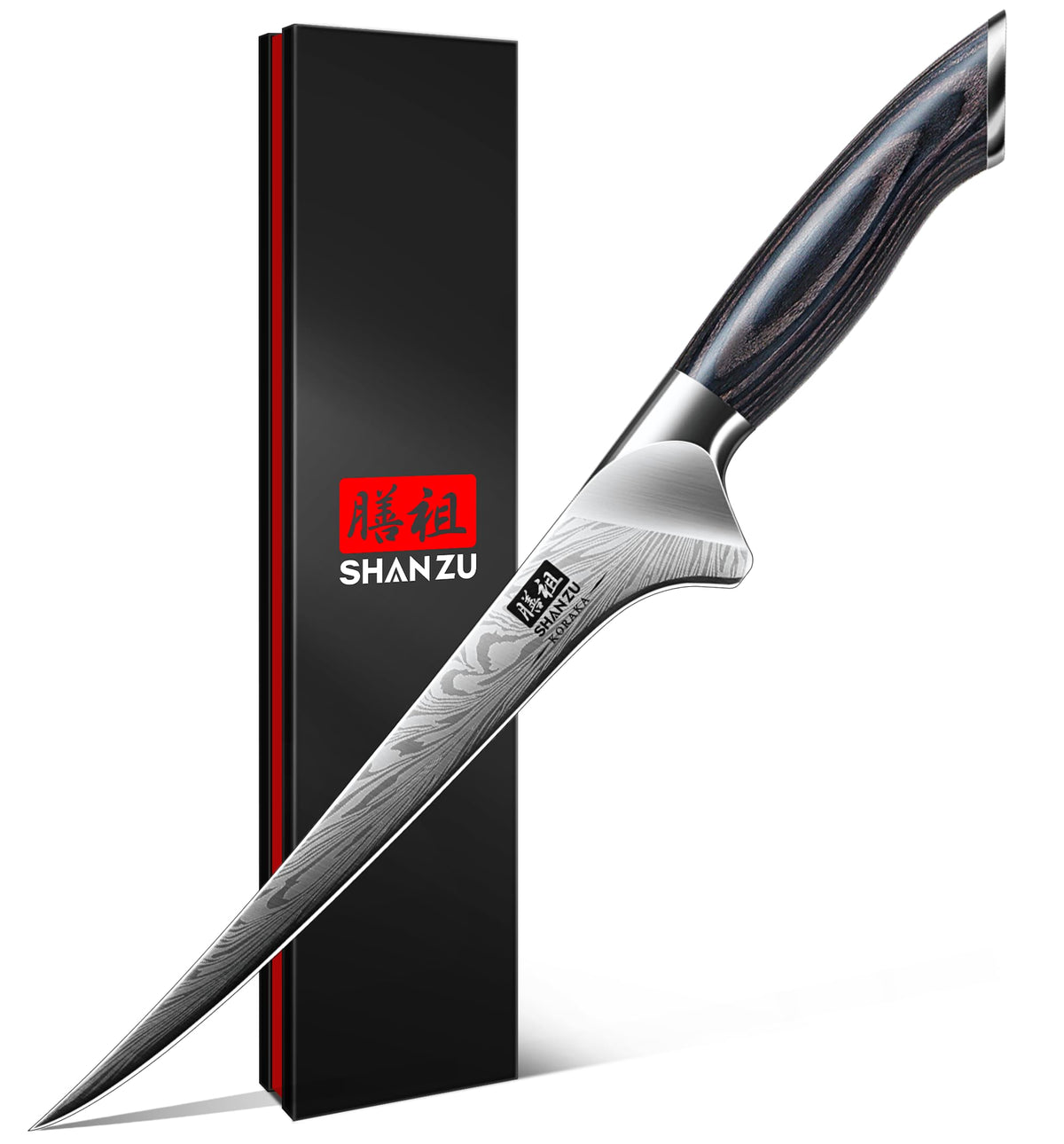 SHAN ZU Chef Knife in Powder Steel, Japanese Kitchen Knife 8 Inch, Ultra Sharp Chef's Knives, High Carbon Japanese Knives with Ergonomic Pakkawood Handle Professional Utility Knives for Meat Vegetable