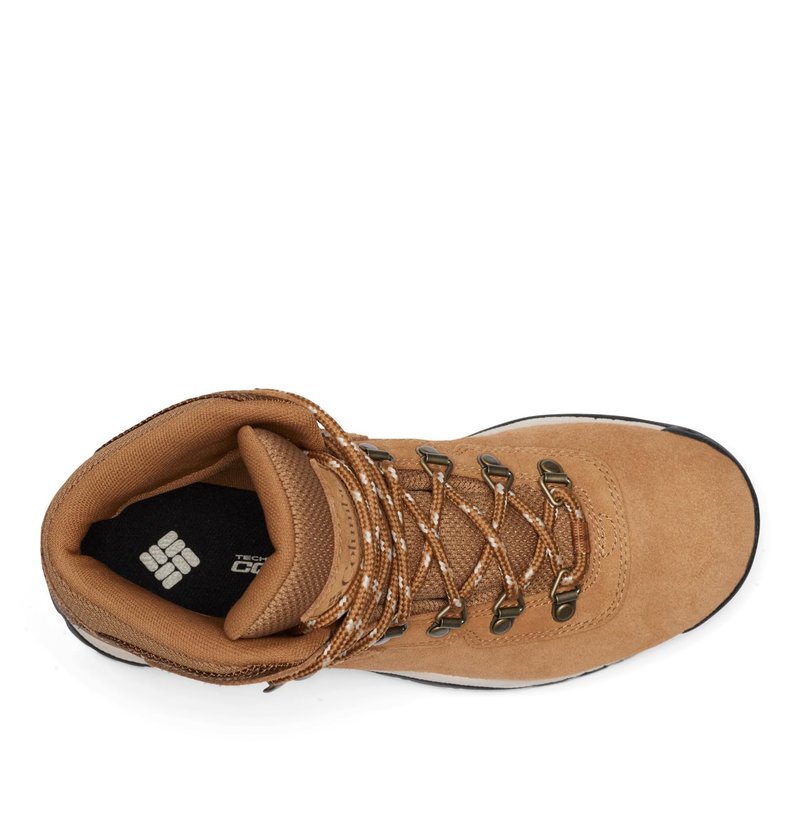 Columbia Womens Newton Ridge Plus Waterproof Amped, Elk/Dark Stone, 5.5 Wide