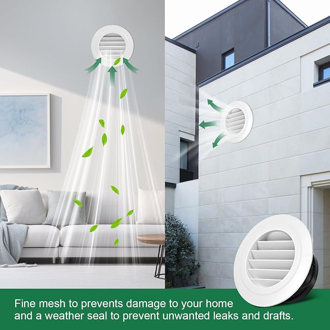 Soffit Vents 8 Inch, Round Exhaust Air Vent Cover
