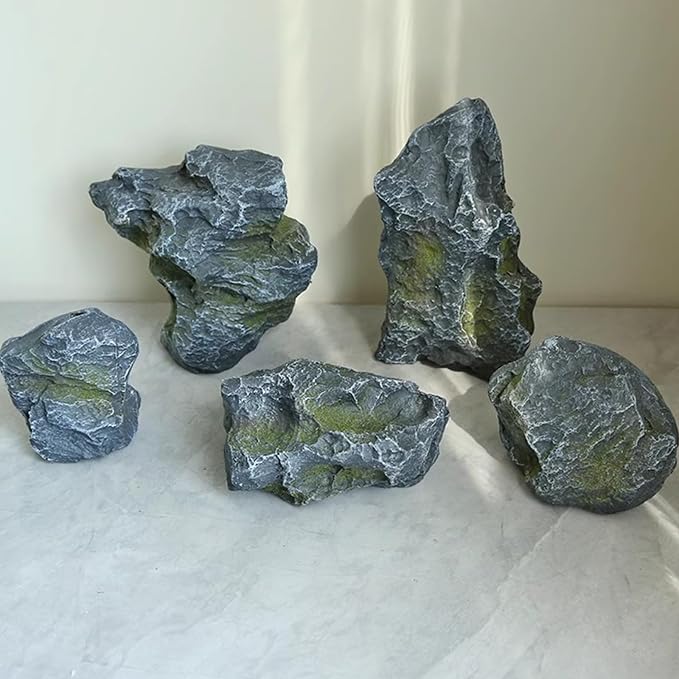 Outdoor Fake Rock Cover Realistic Lightweight Fiberglass Artificial Landscape