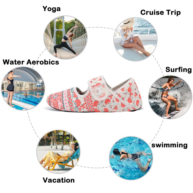 Women's Water Shoes Adult Beach Pool Swim Shoes Barefoot Aqua Socks Yoga Shoe for Women Summer Swimming Shoes Beach Water Sandals Size