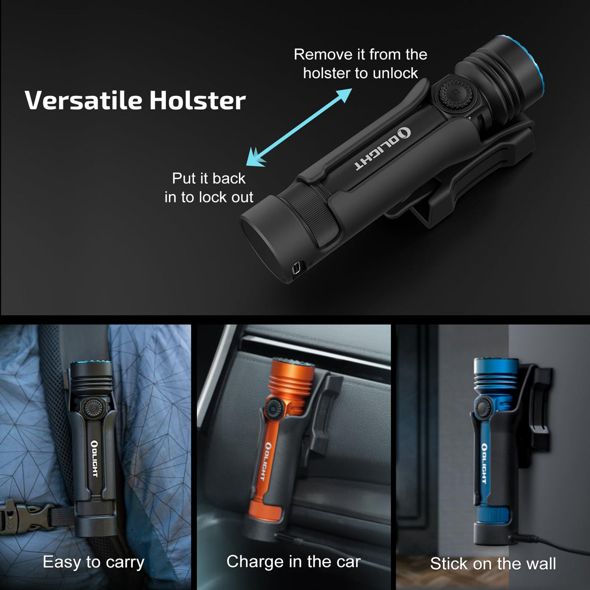 OLIGHT Seeker 4 Pro Rechargeable Flashlights, 4600 Lumens High Powerful Bright Light with USB C Holster, Waterproof IPX8 for Emergencies, Camping, Searching (Orange Cool White)