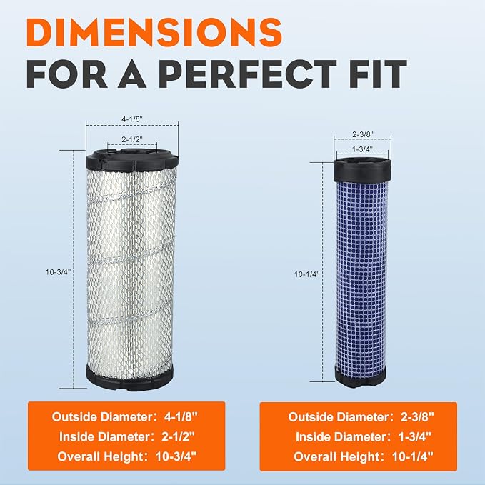 Hipa P821575 P822858 Outer Inner Air Filter