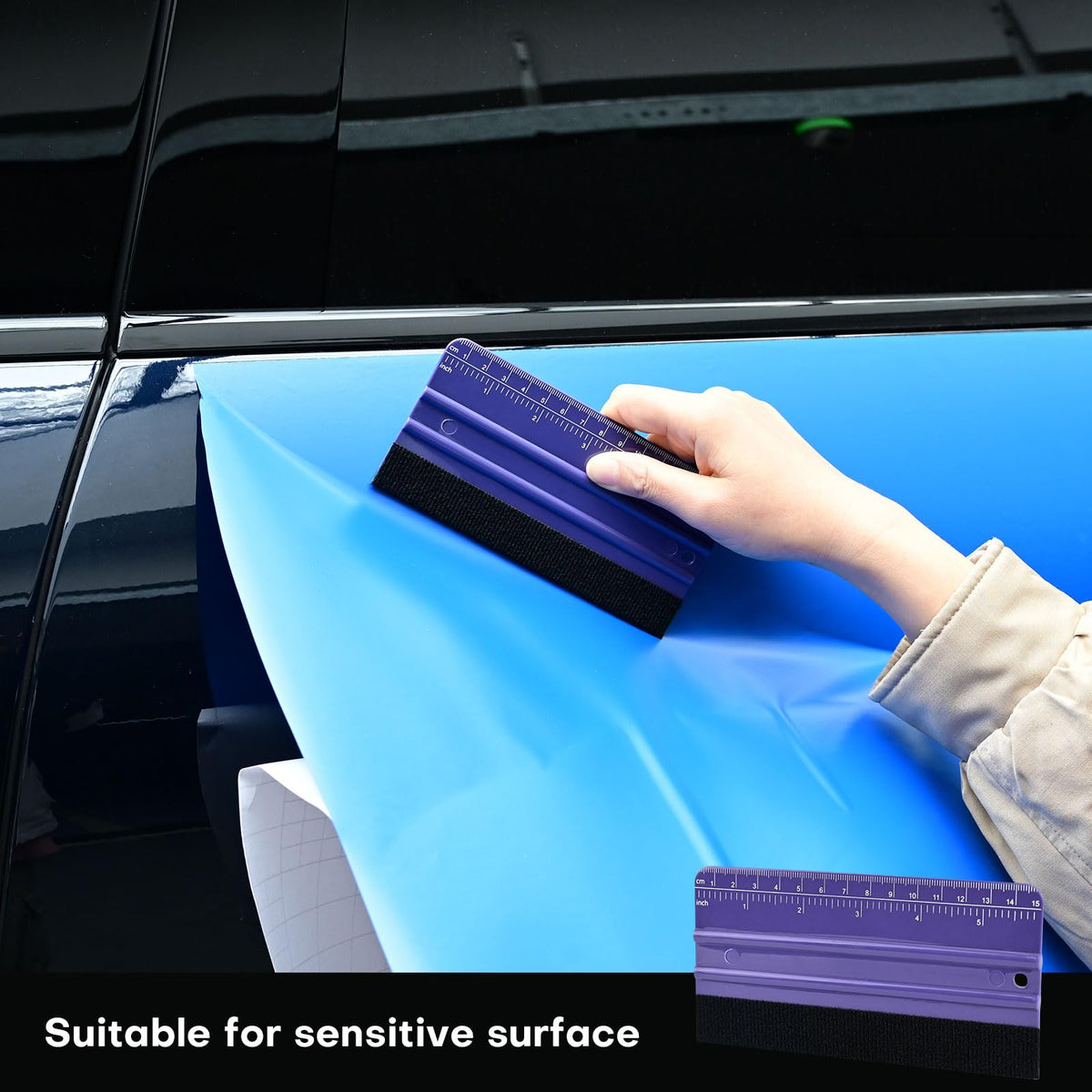 NEWISHTOOL Wallpaper Smoothing Tool for Applying Peel and Stick Contact Paper, Vinyl Backsplash Tile Wallpaper Tools with Sponge Seam Roller, Purple Smoother, Felt Squeegee, Precision Cutting Knife