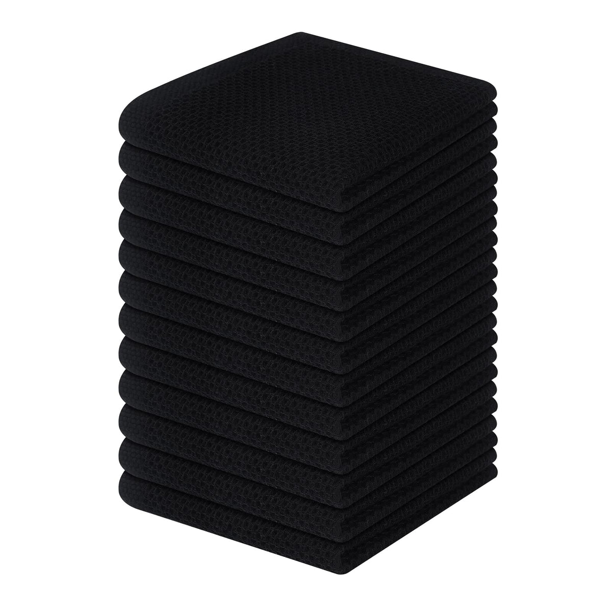 Homaxy 100% Cotton Waffle Weave Kitchen Dish Cloths 12-Pack, Coffee