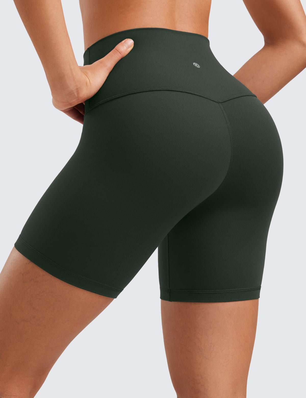 CRZ YOGA Butterluxe Biker Shorts 6" Legend Green Small