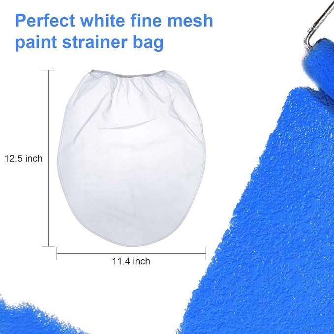 Paint Strainer Bags White Fine Mesh Filters Bag Bucket Elastic Opening Strainer