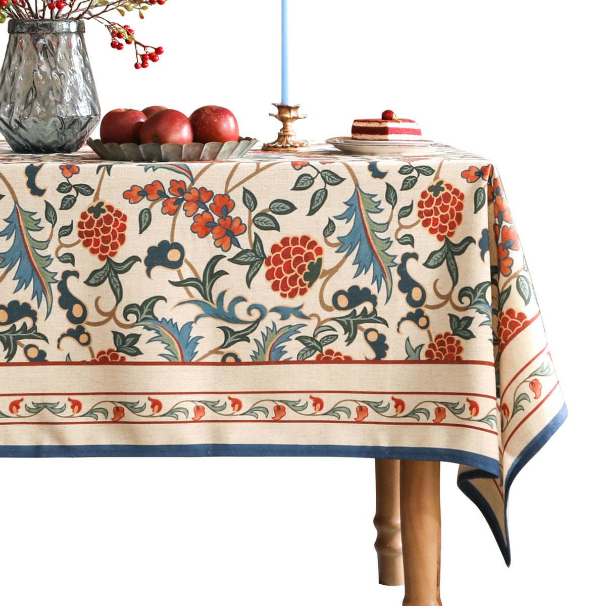 patdrea Vintage French Linen Tablecloth,Rectangular,79"x55"-Istana A