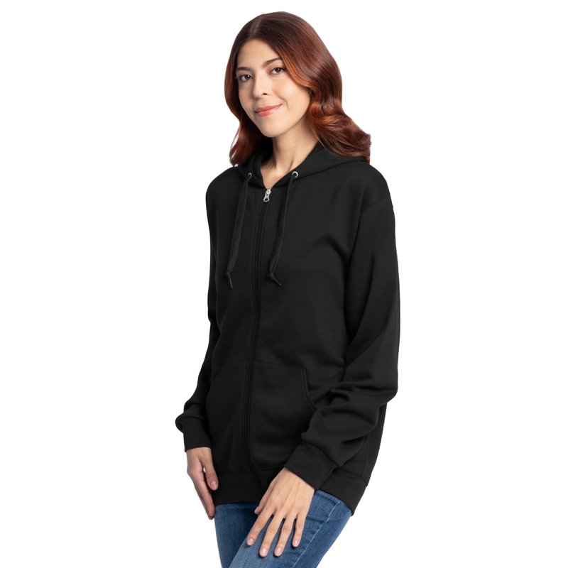 Fruit of the Loom Men's Eversoft Fleece Sweatshirts & Hoodies, Full Zip-Black, Large