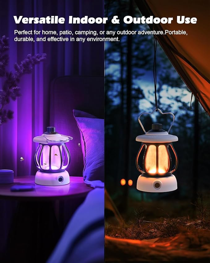 Flying Insect Trap, Fruit Fly Traps for Indoors & Outdoor Rechargeable, Quite Operation Fly Trap (1Device + 10Refills)