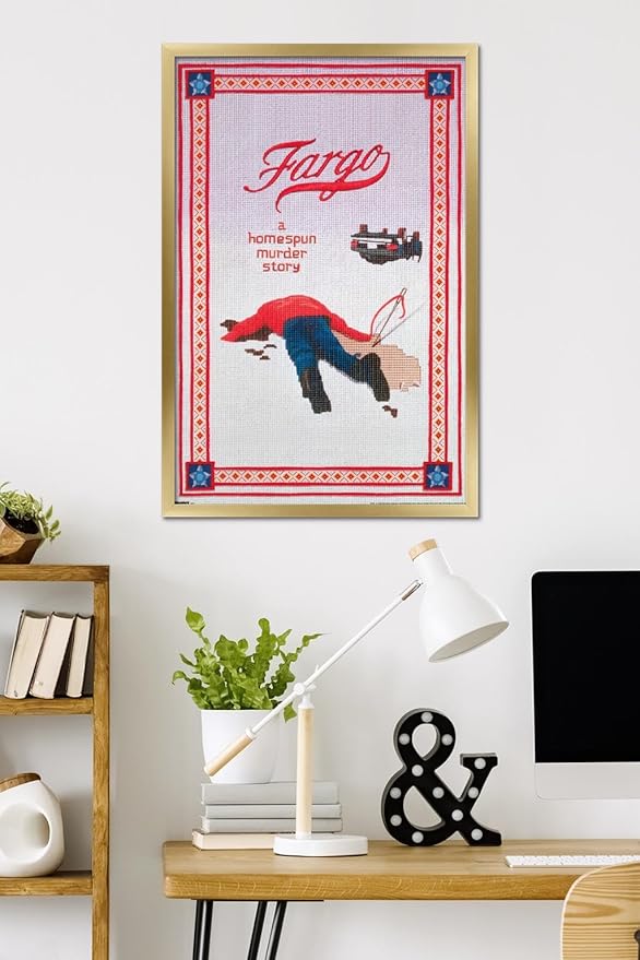 Fargo (1996) - One Sheet Wall Poster, 34L" x 22.4W", Gold Framed Version