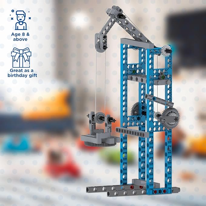 Thames & Kosmos Simple Machines Science Experiment & Model Building Kit, Introduction to Mechanical Physics, Build 26 Models to Investigate The 6 Classic Simple Machines