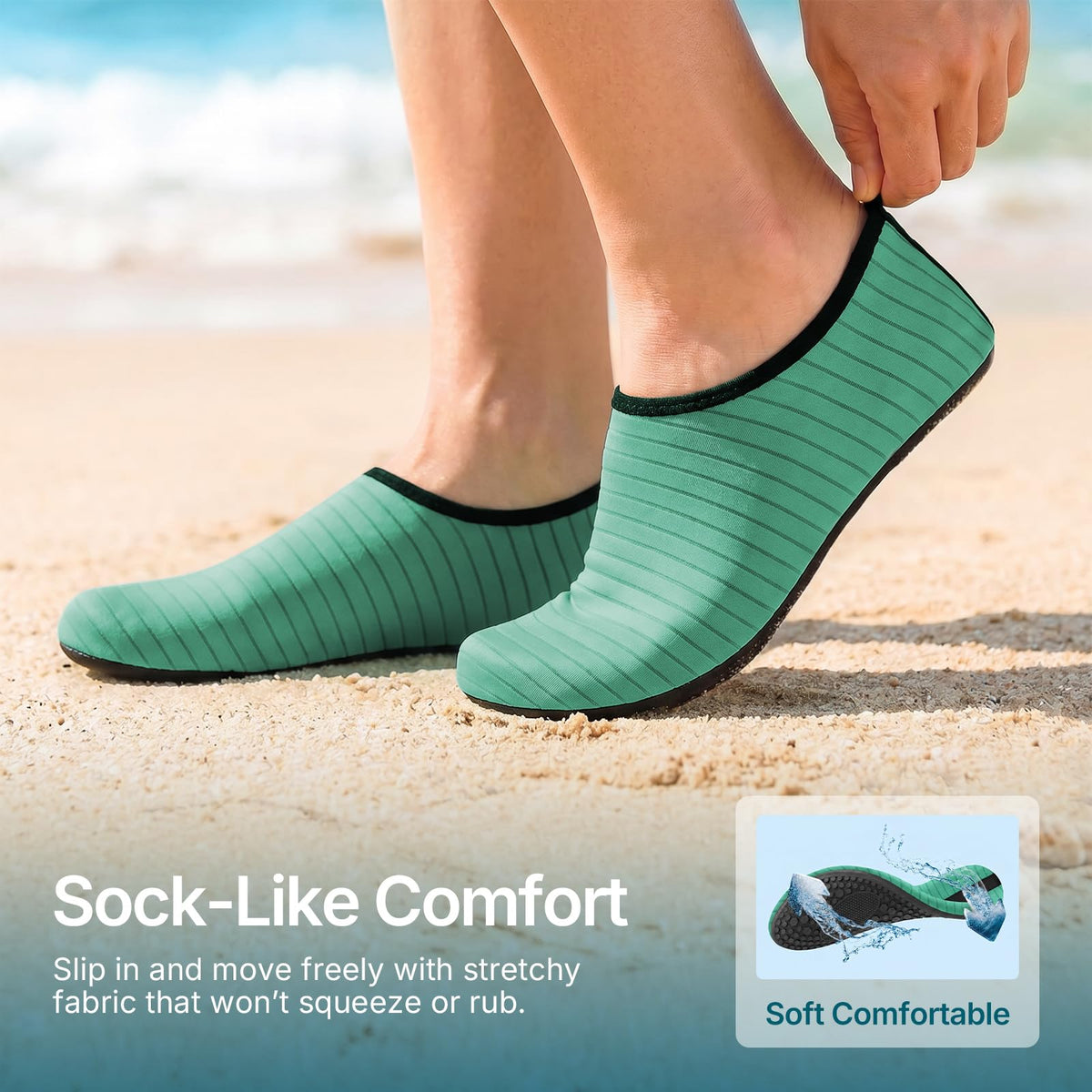 Water Shoes for Women Men Quick-Dry Aqua Socks Swim Beach Barefoot Yoga Exercise Wear Sport Accessories Pool Camping Must Haves Adult Youth Size 5-6Women/4-5Men