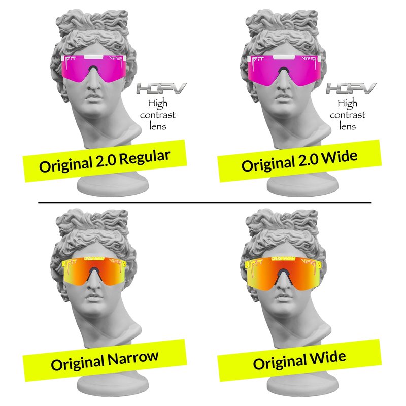 Pit Viper Sunglasses I The Original I Wide Fit I Polarized Lens, Indestructible Frame I Turbo Adjustable for Perfect Fit I Micro Fiber Bag & Retainer Straps I Rainbow Lens, Yellow Frame
