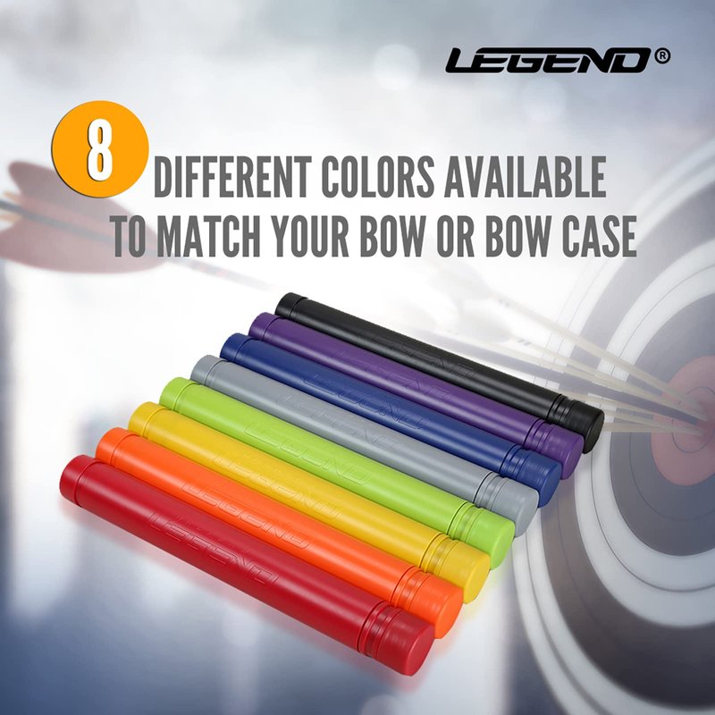 Legend Archery Arrow Tube Case - Adjustable & Extendable Arrow Holder for Hunting, Target Shooting - Protective EVA Foam Arrow Separators Included Archery Storage for 12 Carbon Arrows - Red