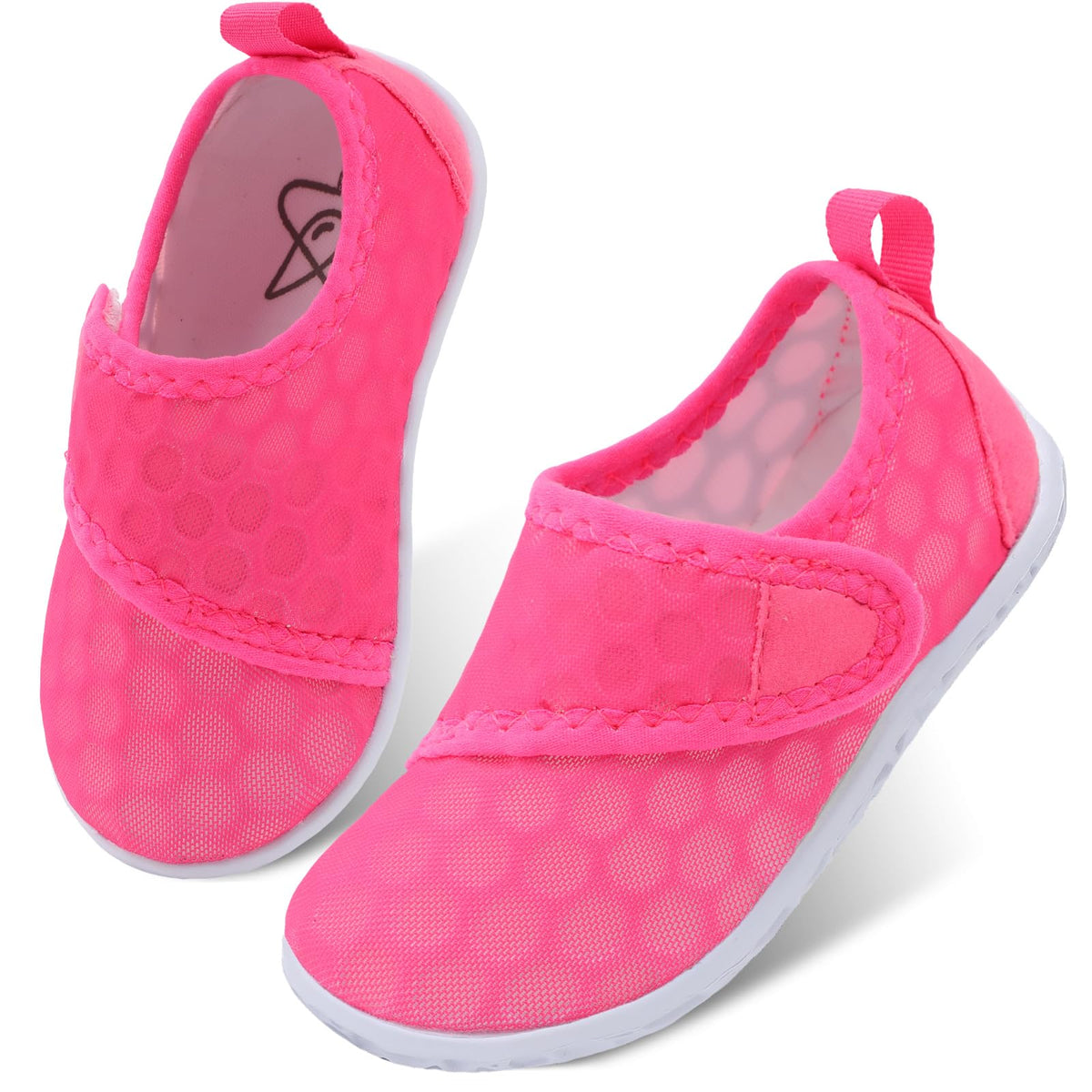 LeIsfIt Toddler Water Shoes Boys Girls Barefoot Aqua Socks Kids Breathable Quick-Dry Swim Shoes for Beach Pool Surf, Rose, 10 Toddler