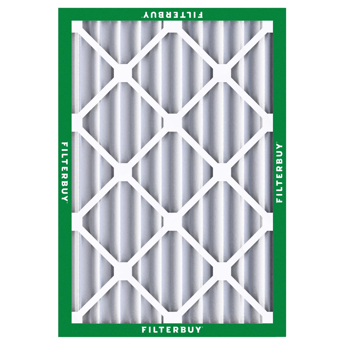 Filterbuy 18x20x4 Air Filter MERV 8 Essential Dust & Allergy Defense (2-Pack), Electrostatic Pleated HVAC AC Furnace Filters Replacement, Made in USA (Actual Size: 17.50 x 19.50 x 3.63)