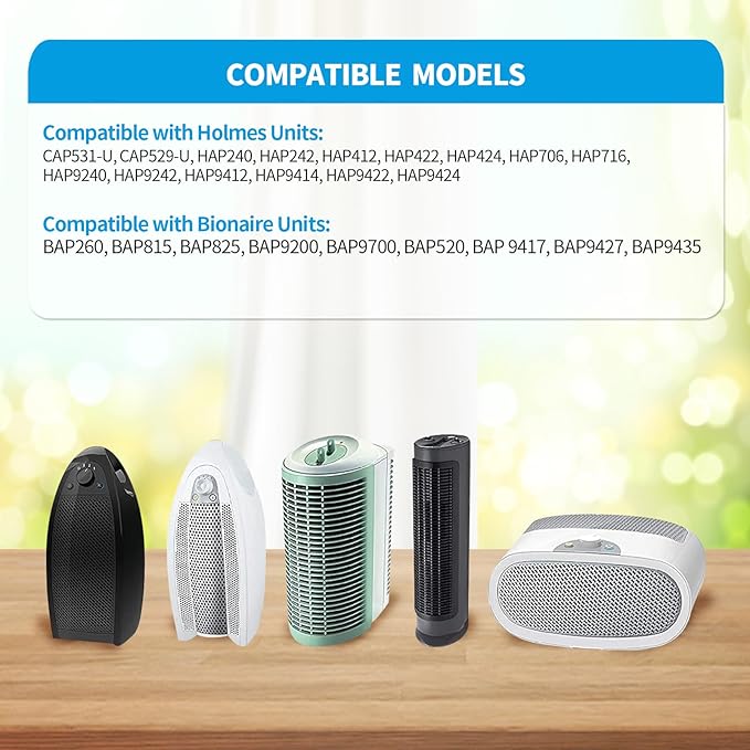 DerBlue 8pcs Replacement Filters Compatible