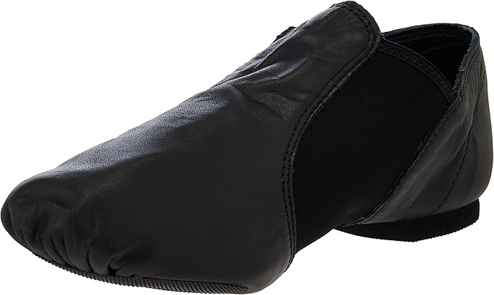 Capezio womens Series Jazz Slip-on loafers shoes, Black, 4 Wide Big Kid US