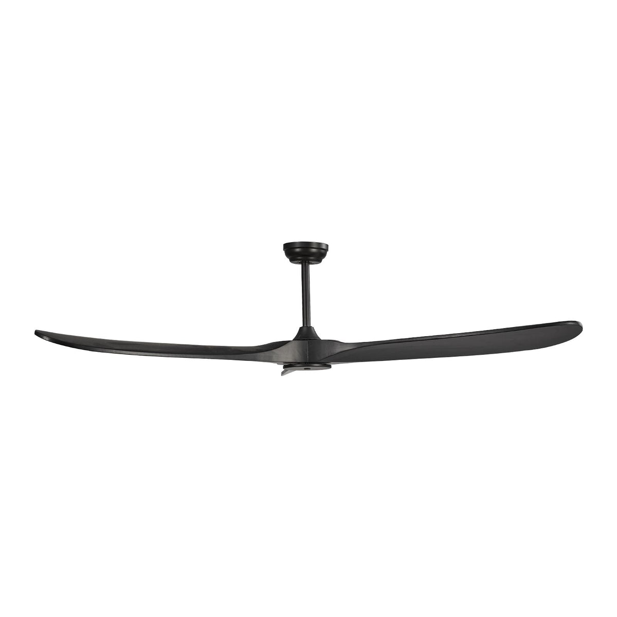 72 Inch Ceiling Fan without Light, 6-Speed Remote Control, 3-Wood-Blade, Reversible DC Motor, Modern Low Profile Flush Mount Exterior Fan for Bedroom, Living Room, Patio, Indoor/Outdoor, Black