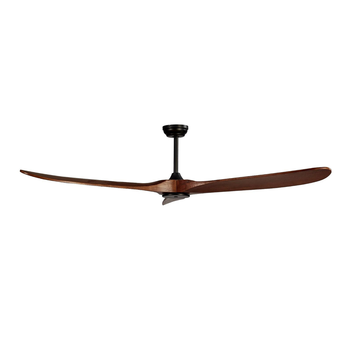 72 Inch Ceiling Fan without Light, 6-Speed Remote Control, 3-Wood-Blade, Reversible DC Motor, Modern Low Profile Flush Mount Exterior Fan for Bedroom, Living Room, Patio, Indoor/Outdoor, Walnut