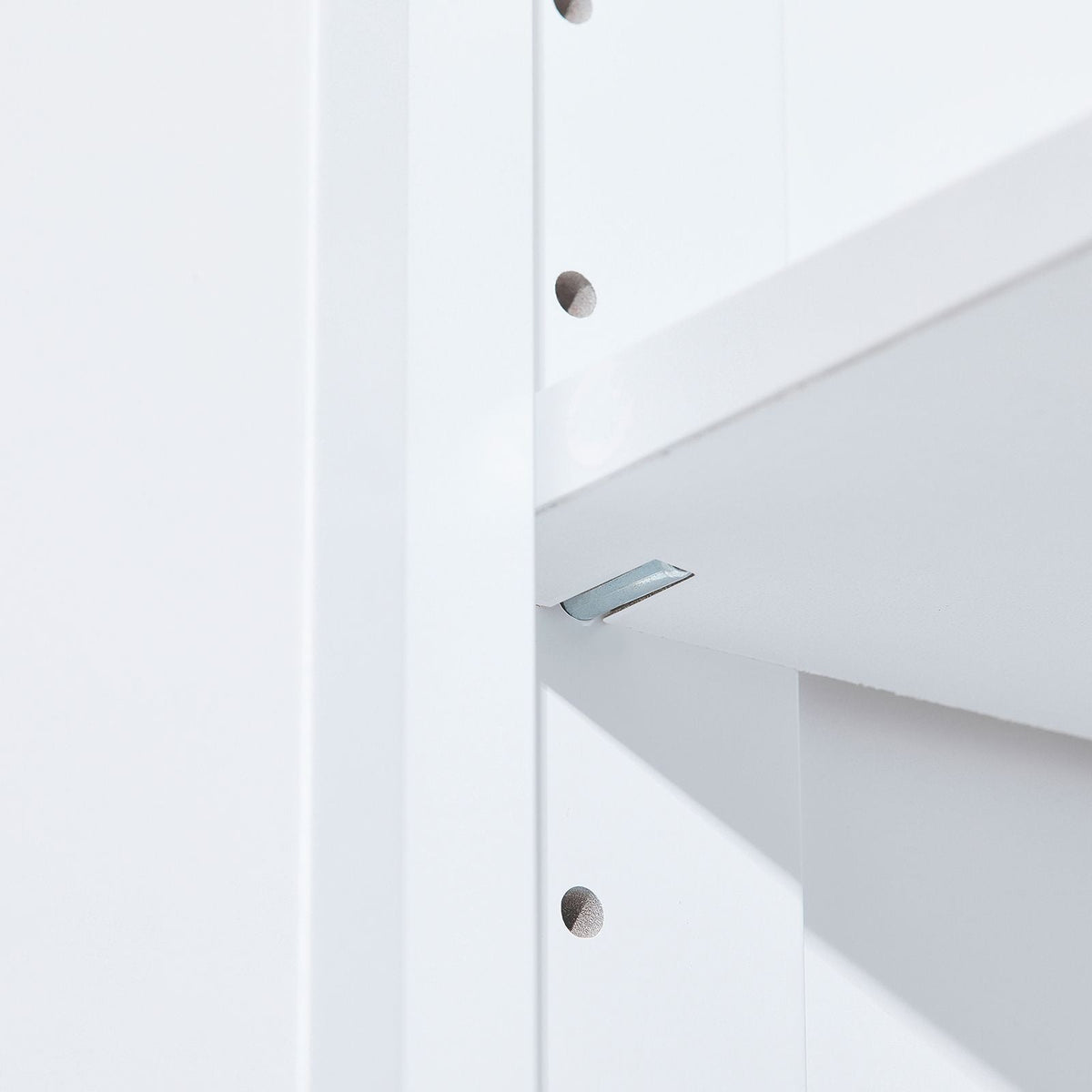 72" Kitchen Pantry Storage Cabinet, Freestanding Utility Cabinets with Doors, Drawer and 3 Adjustable Shelves, Tall Food Buffet Pantries for Kitchen, Living Room, Dinning Room, Laundry, White