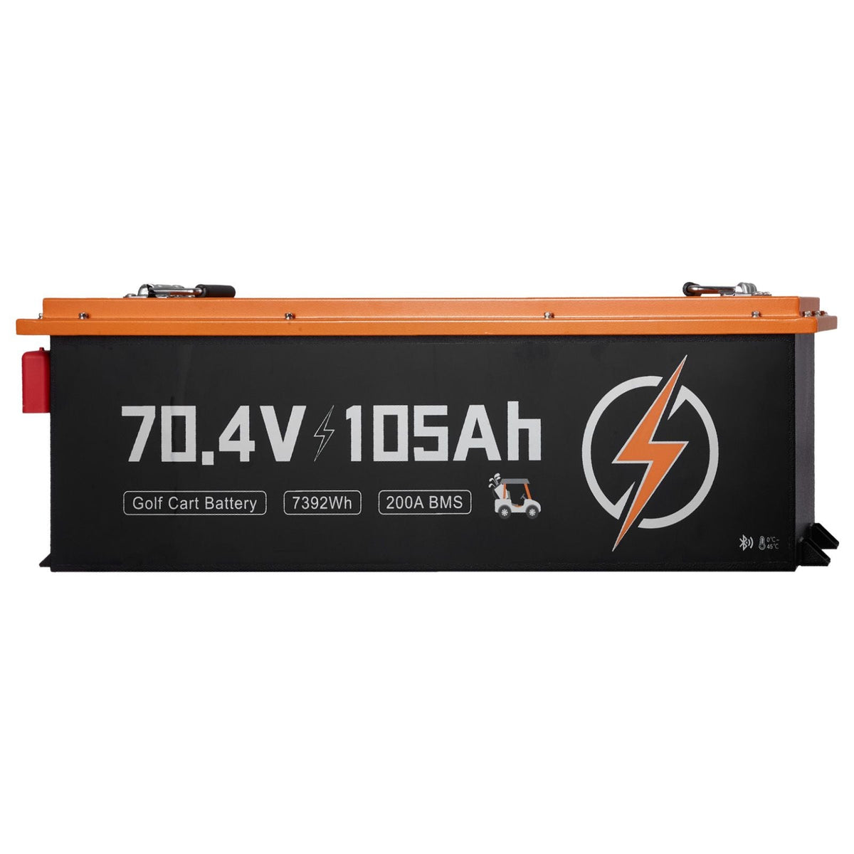 72V (70.4V) 105AH Lithium Golf Cart Battery, with 15A Charger, Lifepo4 Battery Kit, Built-in 200A BMS, with Bluetooth & Touch Monitor, 2C Discharge, 4000 Cycles, for Golf Carts, Trolling Motors