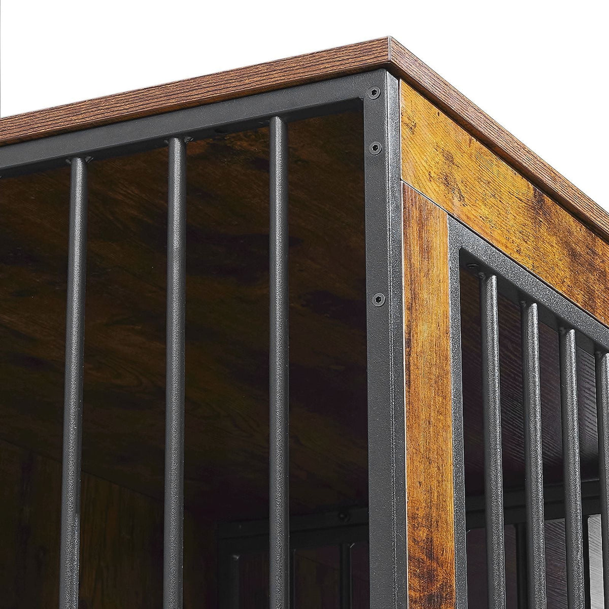 75" Dog Crate Furniture for 2 Dogs, Extra Large Double Dog Crate Furniture Large Breed with Divider & Double Doors, Large Wooden Dog Crate Furniture TV Stand for Medium Large Dogs Brown