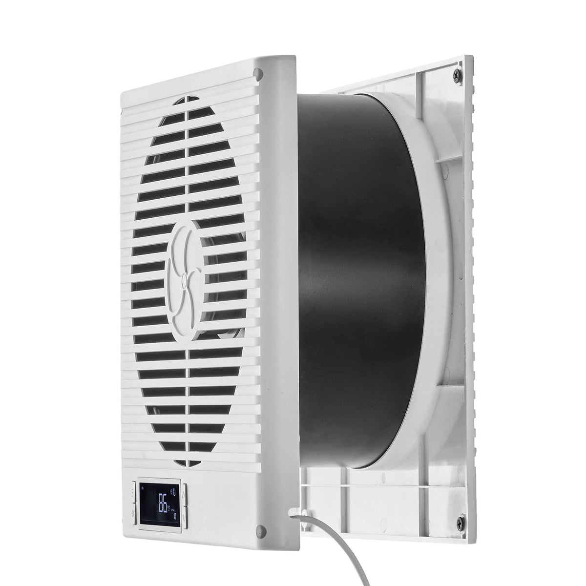 7.5-Inch Room to Room Fan, 2-in-1 305 CFM Through Wall Fan with Remote Control & Two-Way Airflow, 10-Speed Ventilation Quiet Vent for Kitchen, Living & Laundry Room Workshop