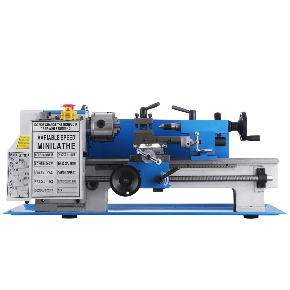 7x12" 400W Precision Mini Metal Lathe Variable Speed 2250RPM