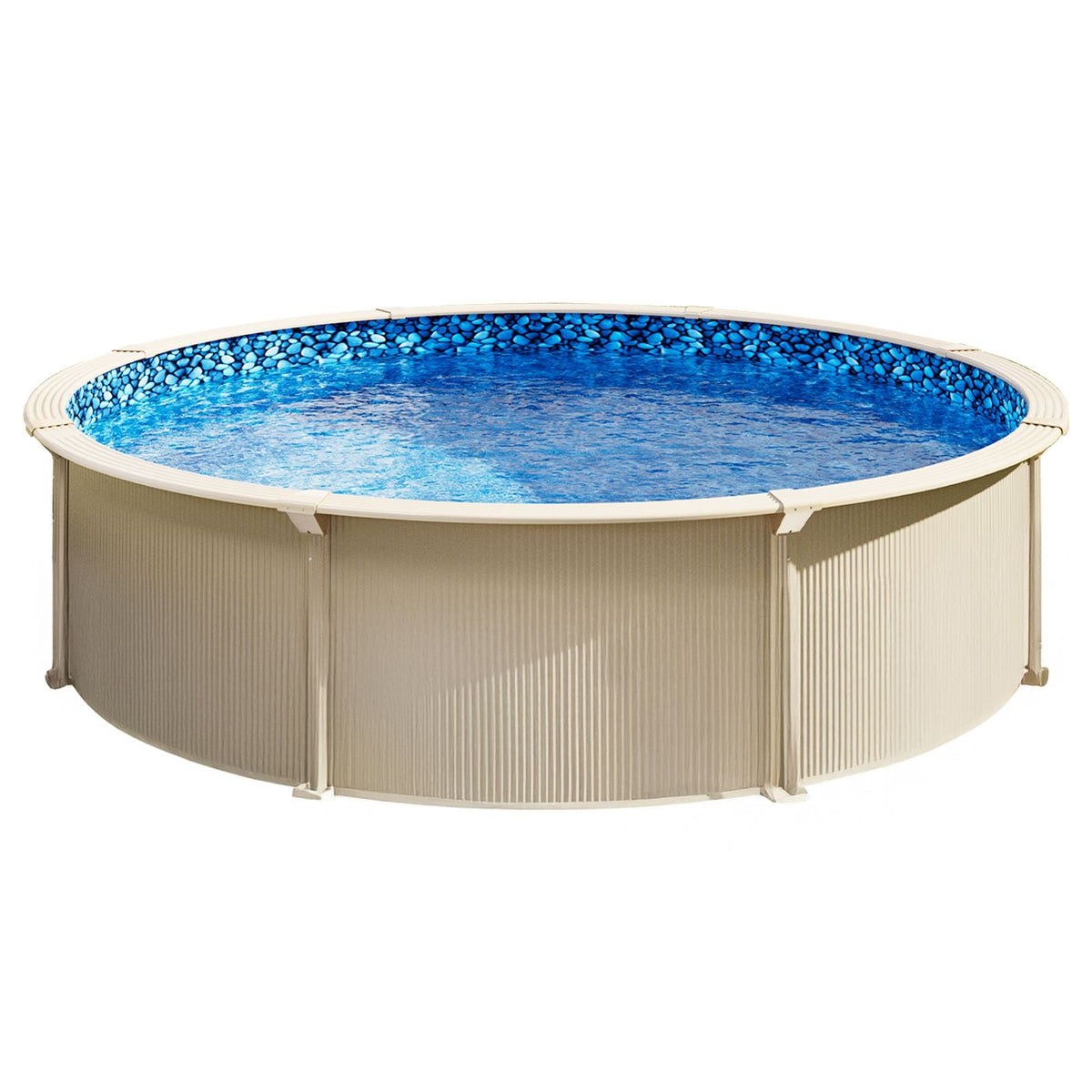 8-ft Round Above Ground Pool Liner, Overlap Pool Liners, Standard Gauge Vinyl, 48-to-54inch Wall Height, Designed for Steel Sided Above-Ground Swimming Pools